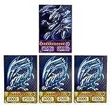 Orica Karten-Set: Blauäugiger ultimativer Drache & 3 Blauäugige weiße Drachen Common Karten im Yugioh! Anime Design | inkl. 10 Arkero-G Small Card S