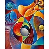 SongYww DIY 5D Diamond Painting Set für Kinder/Erwachsene Abstrakt bunt Diamant Painting Bilder Full Drill Kristall Stickerei Kreuzstich Kunsthandwerk für Home Wand Dekorationen Geschenk 60x80