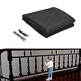 3 Meter Treppen Schutznetz,Treppengeländer Sicherheitsnetz,Safety Net,Treppe Geländer Zaun Mesh,Sicherheitsnetz für Kinder,Schutznetz Treppe,Baby Balkonnetz (Schwarz)