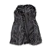 Kunstpelz Weste Damen Faux Pelz Jacke Warm Kurze ärmellos Felljacke Winterjacke Fellweste Mantel Kunstfell Weste Outwear Warm Pelzweste Pelzjacke Pelzmantel Parka Fell Cardigan Gilet k