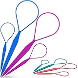 Moorgles Topsy Tail Haar-Werkzeug, 8 Stück, Haar-Flechtwerkzeug, Topsy Tail Loop-Tool in 4 Farb