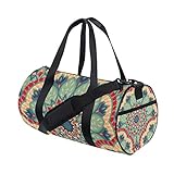 MALPLENA Damen-Reisetasche mit Pfauenfedern, Textur, für Fitnessstudio, R