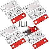 Ultra Dünne Magnetschnäpper AOSITE 4 Stück Türmagnet Starker Magnetischer Türverschluss Selbstklebend Edelstahl Magnetverschluss für Möbel Schiebetür Schranktür Tür Schrankmagnete Magnet Türschließ