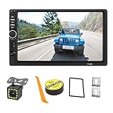 Autoradio mit 2 DIN-Autoradios, mit Bluetooth, 17,8 cm (7 Zoll) kapazitiver Touchscreen, Autoradio im Armaturenbrett, mit Rückfahrkamera, Video-MP5-Player, Radio FM
