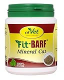 cdVet Naturprodukte Fit-BARF Mineral Cat 150 g - Katze - Grundversorgung mit Mineral- und Vitalstoffen - Vitamine - Muskelaufbau - Blutbildung - Magen-Darm Regulation - Rohfütterung - BARFEN