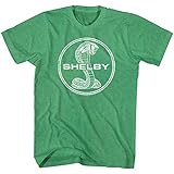 Shelby Vintage Racing Cobra Snake American Race Car Adult T-Shirt Graphic Tee, Kelly Heather, Groß