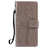 Nancen Compatible with Handyhülle Sony Xperia Xa (5,0 Zoll) Flip Schutzhülle Zubehör Lederhülle mit Silikon Back Cover PU Leder Handytasche Etui S