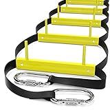 Feuerleiter 3 Geschichte | Seilleiter Feuerwehrleiter für Häuser 3. Stock | Tragbar | Faltbar und Kompakt Notfallleiter Geeignet für Balkon & Fenster (7,6 m)