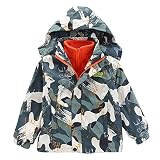 NC 3 in 1 Kinderjacke Jungen Warme Winterjacke Windjacke Outdoorjacke mit Innere Steppjacke Armeegrün 95-105
