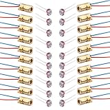 RUNCCI-YUN 20pcs Mini Laser Diode Red Laser Module Laser Dot Diode Module 650nm 5V 6mm + 20pcs Photo Resistor Light Resistance 5