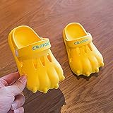 Perferct Flip Flop Herren,Kinder Hausschuhe, Jungen Und MäDchen Dinosaurierklaue-Verkleidung Anti-Slip-PVC-Weiche AußEn-StrandhöHle-Schuhe-Lang (17 cm / 6,7')_gelb