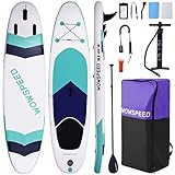 OneV FT Stand Up Paddling Board Aufblasbar 320 * 83 * 15CM, 8.7KG SUP Board Set, Leichtgewicht Surfboard Set, Komplettes ZubehöR Kanu Aufblasbar, Surfbrettset, Pump