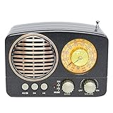 Retro-Stil Radio, dauerhafter Audio-Bluetooth-Lautsprecher FM / AM / SW Teleskopantenne USB-Aufladung Tragbare Multifunktionsgeschenk TF-Kartensteckplatz, geeignet für Innen, Schlafzimmer, Wohnzimmer,