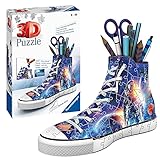 Ravensburger 3D Puzzle 11251 Sneaker Astronauten im Weltall - Praktischer Stiftehalter - 112 Teile - Schreibtisch-Organizer für Kinder ab 8 J