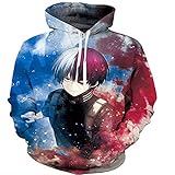 NC Meine Heldenakademie 3D-Farbdruck Herren- und Damen-Kapuzenpullover EIN Must-Have für Herbst und Winter modischer und Cooler Warmer Pullover Hoodie XXL