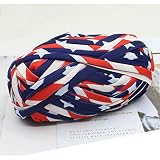 1 PCS Buntes T-Shirt Garn Strickgarn Stoff Häkelstoff für DIY Strickwaren Art.-Nr. (# 45 Blau & Rot)