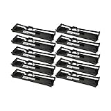 Logic-Seek Set 10 Farbbänder kompatibel für Epson LQ-630 - Schwarz C13S015307