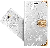 FoneExpert® Huawei Y6 II Compact/Huawei Y5 II Handy Tasche, Bling Luxus Diamant Wallet Case Flip Cover Hüllen Etui Hülle Ledertasche Lederhülle Schutzhülle Für Huawei Y6 II Compact/Huawei Y5 II