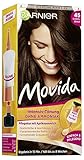 Garnier Tönung Movida Pflege-Creme/Intensiv-Tönung Haarfarbe 45 Dunkelbraun (für leuchtende Farben, auch für graues Haar, ohne Ammoniak) 3er Pack Haarcoloration-S