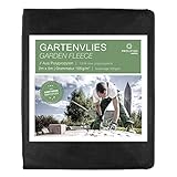 Profi Gartenvlies I 105g / m² Unkrautvlies für Garten, Hochbeet & Gewächshaus I 2m x 5m Vlies I Mulchfolie und Unkrautfolie als Schutz vor Unkraut I Reißfeste und wasserdurchlässige G