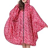 WJTMY Sterne Muster Erwachsene Wasserdichte Frauen Regen Poncho Mantel Kapuze in der Handtasche for Outdoor-Aktivität (Color : A, Size : One size)