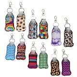 Healifty 36 Stücke Kunststoff Reiseflaschen Schlüsselanhänger mit Hülle und Karabiner Flip Cap Flasche Leere Reisebehälter Nachfüllbare Duschgel Behälter für Lipgloss Shampoo Parfüm Handg