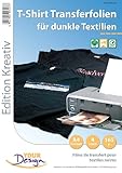 Your Design Transferpapier: 4 T-Shirt Transferfolien für bunte Textilien A4 Inkjet (Textilfolie)