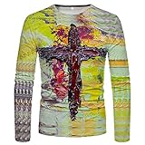 T-Shirt Herren 3D-Druck Streetwear Basic Style Elastische Faser Atmungsaktiv Herren T-Shirt Sweatshirt Lustiges T-Shirt Trenddruck T-Shirt Rundhals Atmungsaktiv Lässiges T-Shirt A06 M