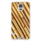 dakanna Schutzhülle kompatibel mit [Samsung Galaxy S5 - S5 Neo] aus flexiblem Silikon, Motiv [Bambusholzmuster], Farbe [transparenter Rand] Schutzhülle aus TPU-Gel für Smartp