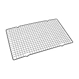 LHSJYG Grillgitter Edelstahl,Grillkorb FüR Grill Backwerkzeug Backkuchen Kaltausnehmung Brotkühlung Rahmen Schwarz Antihaft Barbecue Net Home Trocknendetz (Size : 40.5 * 25 * 1.5 Large)