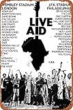 HONGXIN Live Aid Konzert Retro Blechschild Metallschild Vintage Plakette Metall Blechschild Metall Poster Wanddekoration für Zuhause Küche Garage Bar Pub Geschenk 30,5 x 20,3