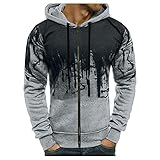 BIKETAFUWY Hoodie Sweatjacke Herren Kapuzenjacke mit Reißverschluss Oversized Sweatshirt Kapuzenpullover Sportjacke Outdoorjack