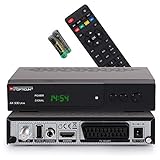 RED OPTICUM AX 300 Plus Sat Receiver mit PVR I Digitaler Satelliten-Receiver HD 1080p - HDMI - SCART - USB - Coaxial Audio I 12V Netzteil ideal für Camping I Receiver für Satellitenschüssel Schw
