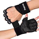 FREETOO Fitness Handschuhe Atmungsaktive rutschfeste Trainingshandschuhe Sport Handschuhe mit Handgelenkstütze und Palm Schutz, zum Klimmzug Cross Training und Kraftsport für Herren und D