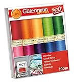 Gütermann creativ Nähfaden-Set mit 10 Spulen Allesnäher 100 m in verschiedenen Farb