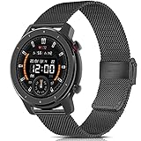 Harikiri Metallbänder Kompatibel mit Amazfit GTR 47mm, 22mm Schnellverschluss Mesh Woven Edelstahlarmband Ersatzarmband für Amazfit Pace/GTR 2/GTR 2e/Stratos 3/Stratos 2/Stratos 2s/S