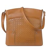 CLUCI Crossbody Taschen für Frauen Kleine Leder Geldbörse Reise Damen Designer Dreifach Taschen Vintage Handtaschen Schultertaschen, Braunes Gittermuster, Small,