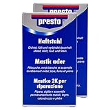 Presto 2X 603901 HAFTSTAHL DICHTER FÜLLEN KLEBEN DICHTEN LÖSUNGSMITTELFREI 125 g