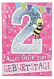 Depesche 5698.004 Glückwunsch-Karte mit Musik zum 2. Geburtstag, originelle Geburtstagskarte mit passendem Spruch und Innentext, inkl. Umschlag, 17,5 x 12