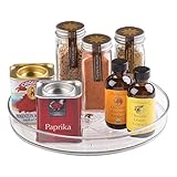 iDesign 58630 Küchen Organizer, kleiner Drehteller aus BPA-freiem Kunststoff für den Vorratsschrank,,drehbarer Gewürzhalter für für Vorratsdosen und Gewürze, durchsichtig