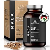 MIND&MATTER © Premium Maca Kapseln – [200] Stk. à [400]mg hochdosiert – [1.200]mg Maca Extrakt [20:1] entspricht [24.000]mg Maca Pulver – Mit [L-Arginin] [Zink] [B6] & [B12] – Ohne Zusä