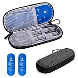 Yarwo Diabetiker Tasche mit Kühlakku für Insulin, Insulin Kühltasche für Zuckerkrank Medikamente, Reisetasche für Insulin Pen, Insulinspritzen, Insulin und Andere Diabetikerzubehör, L