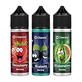 Ciberate Wassermelone Blaubeere Erdbeere E Liquid Set, Liquid für E Zigaretten/E Shisha, 70VG/30PG Vape Eliquids, 3x50ML, ohne Nik