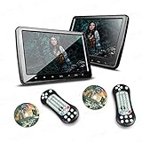 XTRONS® 2X 10,1 ” Auto DVD CD Player Kopfstütze Headrest HD Monitor Bildschirm HDMI Anschluss Ultra dünn abnehmbar schw