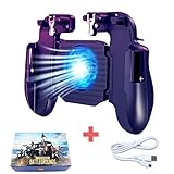 BESTZY PUBG Mobile Game Controller - Multifunktions Handy Controller mit Kühler Lüfter Gaming Triggers Mobile Gamepad Handyhalter for 4.7 to 6.5 Zoll (mit Ladekabel, ohne Akku)