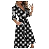 Damen Abendkleid Große Größen Partykleid Hohe Taillen Lose Wickelkleid Langes Kleid Edel Elegant Stilvolles Einfarbiges Frauenkleid Sommerkleider Cocktail Kleid Business C