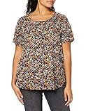 Only Carmakoma Damen CARVICA SS AOP TOP NOOS T-Shirt, Night Sky AOP:NINA Flower, 50