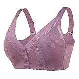 CHUXI 2021 Damen Unterwäsche mit offenem Knopf, verstellbar, formend, Dessous, Push-Up-BH, Bralette, kabellos, Still-BH, #3purple, 80