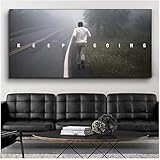 Leinwanddruck 50x100 cm rahmenloser Druck Gemälde Muhammad Ali geht auf Leinwand Wandkunst 1 Stück Wohnzimmer dekorative Wandk