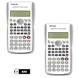 RENUS Wissenschaftlicher Taschenrechner, Zweizeilig Funktionsrechner Für Schüler und Lehrer (Weiß, 2PCS)